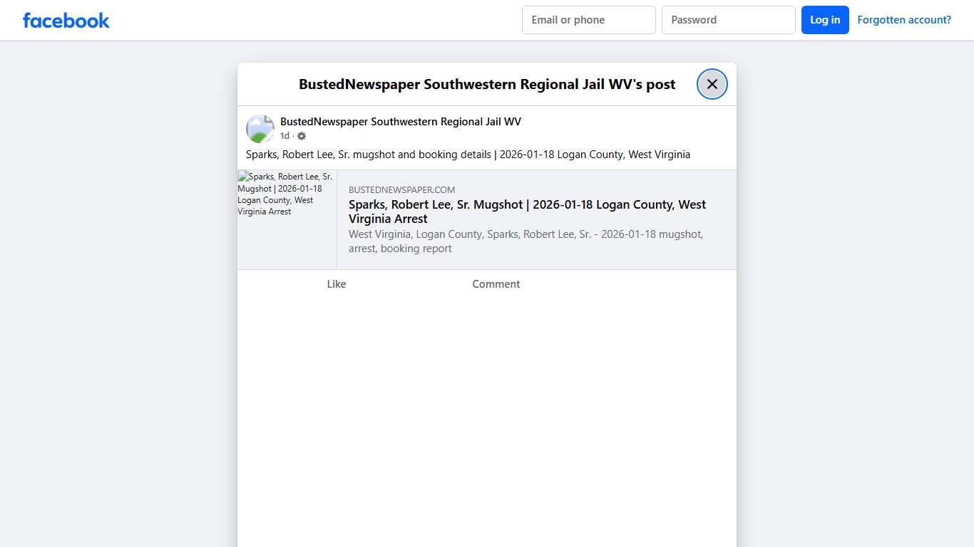 Sparks,... - BustedNewspaper Southwestern Regional Jail WV | Facebook